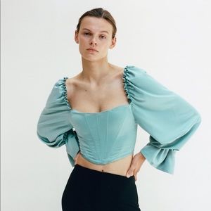 Zara puff sleeve corset